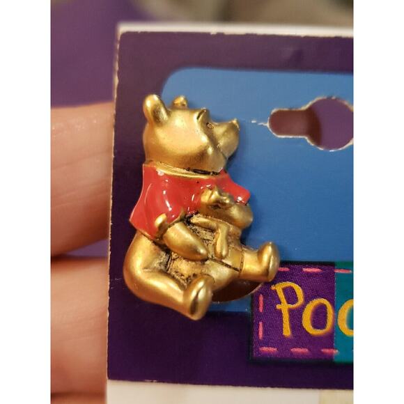 Vintage Disney Winnie the Pooh Clip On Earrings, RJ Design, Original Card - Picture 5 of 9